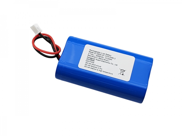 3.7V 5200mAh 圓柱鋰電池 | 18650 1S2P 2p-2.0插頭